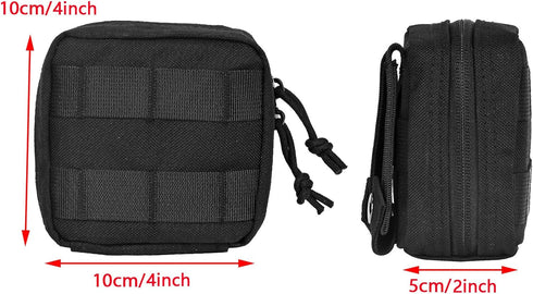 Tactical EDC Pouch Micro Molle Utility Pouch, Mini Knife, Compass, Flashlight Storage Bag for Outdoor