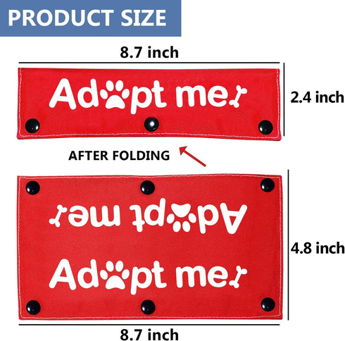 Adopt Me/I'm A Foster Dog Leash Sleeve 2 Set - Includes Red and Black Sleeves for Dog Owner Gift