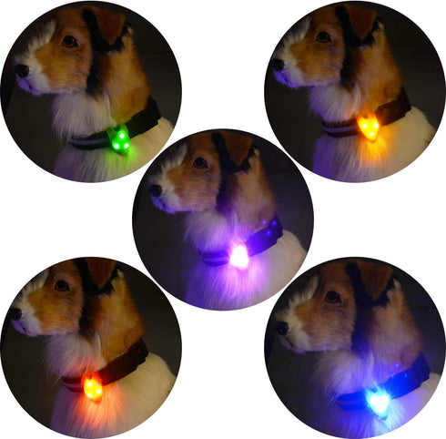 5-Pack LED Light Up Dog Collar Light, Waterproof Pet Safety Strobe Lights for Large Medium Small Dogs at Night