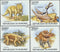 Burundi 2555-2558 (Complete.Issue.) 2012 Prehistoric Reptiles (Stamps for Collectors) Amphibians/Reptiles/Dinosaurs