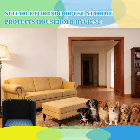 23.62"x23.62"x17.72",Portable Dog Pee Pad Holder Tray with Washable Pee Pad - Foldable Indoor Potty Station for Small