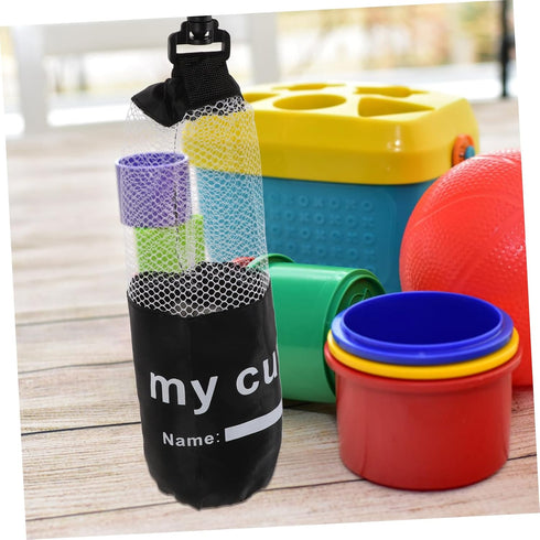 Yardwe Stacking Cup Storage Bag Mesh Drawstring Bag for Sport Stacking Cups Compact Design for Easy Carrying for Games