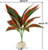 10 inch AQUANEAT Terrarium Plant, Fake Reptile Plant for Amphibian Habitat, Tall Red