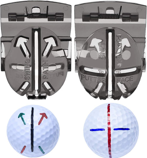 Precision 8 Pack Golf Ball Marker - Golf Ball Line Drawing Marker, Alignment Marking Tool, Golf Accessories
