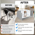 Dmnnlp 32.3"x22"x15.7" 6 Potty(Gray2) Dog Pee Pad Holder with High Walls, No-Splash Indoor Dog Potty Box with Clamps
