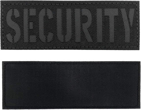 Security Patch Reflective Laser Cut 4"×1.4" for Jacket, Enforcement Plate Carrier Tactical Vest Uniforms with Hook and