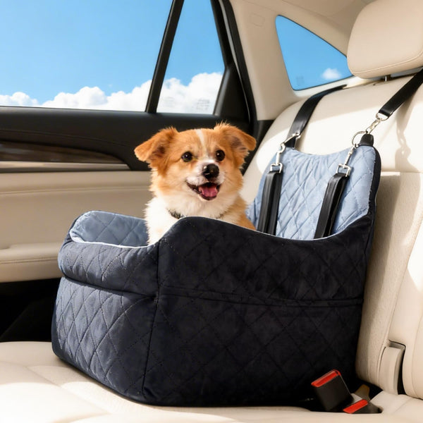 TOPOmerice Dog Car Seat for Small Dogs, Elevated Pet Booster Seat with Safety