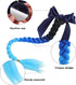 GLEAVI Helmet Pigtails with Bow Knot, Ponytail Bicycle Helmet Gradient Ramp Braids with Suction Cup