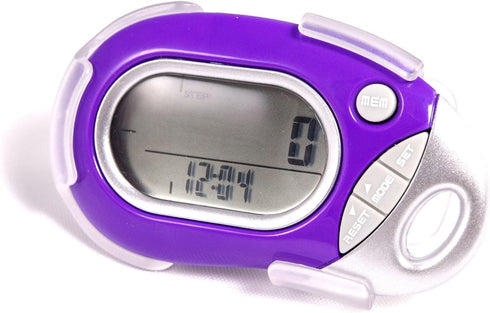Pedusa PE-771 Tri-Axis Pocket Pedometer Multi-Function (Purple with Holster)