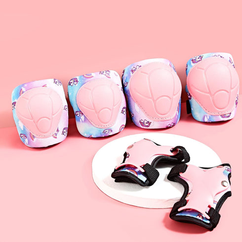 Kids Protective Gear Set - Helmet, Knee Pads, Elbow Pads & Wrist Guards for Boys & Girls Age 3-8 for Skating