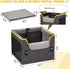 GENORTH 20 lbs,Dog Cozy Dog Car Seat for Small Dogs,Detachable Pet Car Seat Under Booster Seat with Chin Rest,Cushion