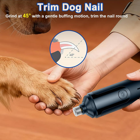 HOOCEN Trimmers Pet Nail Grinder, Quiet and Low-Vibration Dog Nail for Large Dogs, Medium, Small Dogs Cats Pets