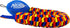 Nerf Dog 25in Rainbow Vortex Chain Tug Toy, Blue/Green/Orange/Red