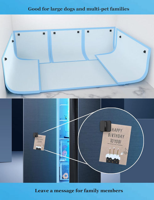 Dog Pee Pad Holder for Potty Training with Magnetic Wall Holder for Leg-Lifting Dogs, Strong Magnets, Black