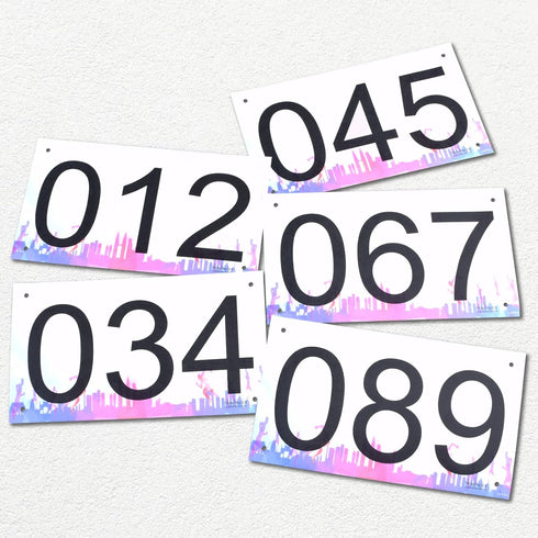 4"x7" 001-050) TRIWONDER Race Bibs Running Numbers with Safety Pins, Tyvek Large Numbers for Marathon Runners Events