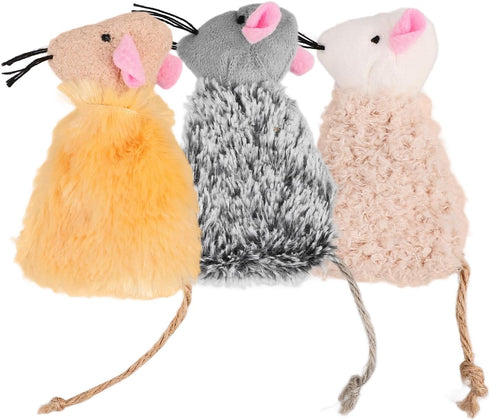 SEWACC 3pcs Cat Toys Interactive Kitten Plush Toy for Exercise and Play
