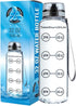Time Marked Water Bottle - Clear Sports Timed Bottle 32 oz - Best for Measuring Water Intake - Tritan BPA-Free