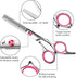 Pink Dog Grooming Scissors Kit with Safety Round Tip, Includes Thinning & Curved Scissors and Comb for Dogs & Cats