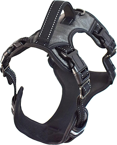 Max and Neo Gunnison Reflective Dog Harness, Small, Gray - We Donate a Harness to a Dog Rescue for Every Sold