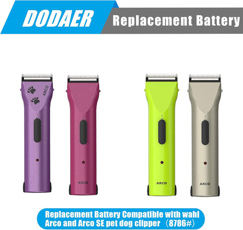 Replacement Battery for Wahl Arco & Arco SE Pet Hair Clippers - 2100 mAh NiMH, 2 Pack