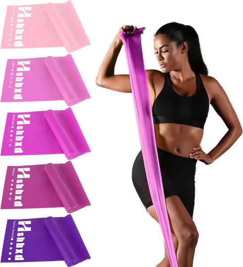 Resistance Bands Set for Working Out, Physical Therapy, Elastic Exercise Bands for Stretching, Yoga, Gym