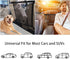 Car Dog Net Barrier, 21 * 21In Adjustable Mesh Obstacle for Car Back Seat Pet Fence, Easy to Install and Clean