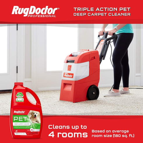 Rug Doctor Triple Action Deep Carpet Cleaner for Pet Stains, Eliminates Odors & Prevents Re-Marking, 48 oz