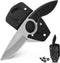 Omesio Small Fixed Blade Knife, Tactical Camping Survival Knife with Kydex Sheath, 2.68-Inch Drop Point Blade