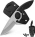 Omesio Small Fixed Blade Knife, Tactical Camping Survival Knife with Kydex Sheath, 2.68-Inch Drop Point Blade