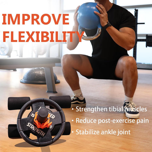 Fitarc Tib Bar, Tibialis Trainer for Strengthening Calves/Shins/Ankles, Fits 1" or 2" Olympic Weight Plates