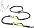 Mile High Life Retractable Hands Free Dog Leash, 7FT, Waist Running Adjustable, Reflective Dual Black Bungees, for