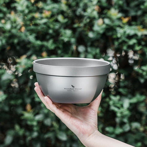 (800ml) Boundless Voyage Titanium Double Walled Bowl Oatmeal Rice Soup Yogurt Bowl Ultralight Portable Tableware