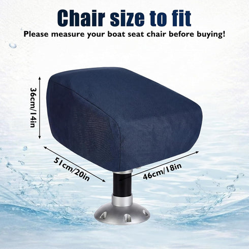 CrystalSylara 2 600d Pcs Boat Seat Covers Waterproof Oxford Pontoon Captain Chair Covers, Fabric Folding Cover