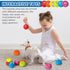 Jenaai 24 Pieces Funny Face Squeaky Dog Toys, Latex Soft Emoticon Balls for Small Medium Dogs