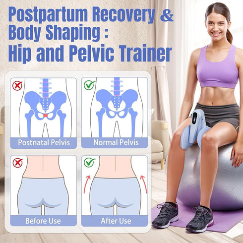 RUNEAP Thigh Trainer, Pelvic Floor Exercise Devices, Adjustable Resistance Inner Thigh Exerciser for Women, Home