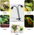 TFNN 2 Bulbs 25W+50W Reptile Heat Lamp, Double-Head Heat Lamp with Clamp, UVA UVB Reptile Light with Intelligent Cycle
