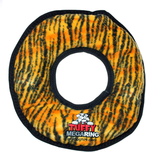 TUFFY MEGA Ring - World's Tuffest Soft Dog Toy - Squeakers, Multiple Layers, Durable, Strong & Tough, Machine Washable