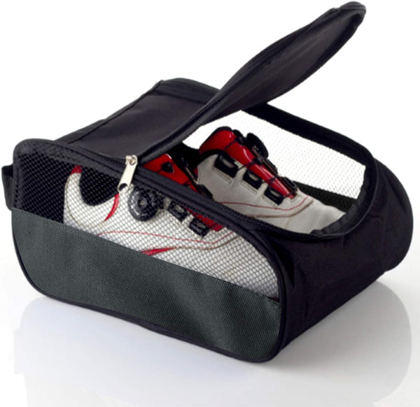 Golf Shoe Bag, Gray Zippered Carrier Bags for Men/Women, Outdoor Ventilation Sport Shoes Bag, Travel Shoe Bags