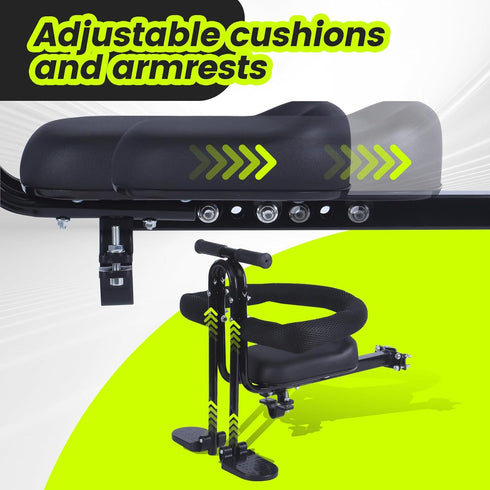 SHOWBEAN 1~5 Kids Bike Seat Front Mounted and Handlebar Child Bike Seat Guardrail Detachable Front Mounted Toddler