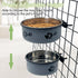 kathson 2 Pcs Dog Kennel Water Bowl - Stainless Steel No Spill Hanging Pet Food Water Bowl for Cats & Dogs (Gray)