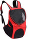 Pet Carrier Backpack, Dog Front Carrier, Cat Backpack Carrier for Traveling, Hiking, Cycling with Ventilated Mesh (Red)