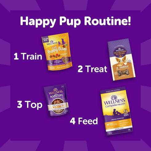 Wellness Puppy Treats, Natural Grain Free Training Treats, Soft Lamb & Salmon (8 Ounce Bag)