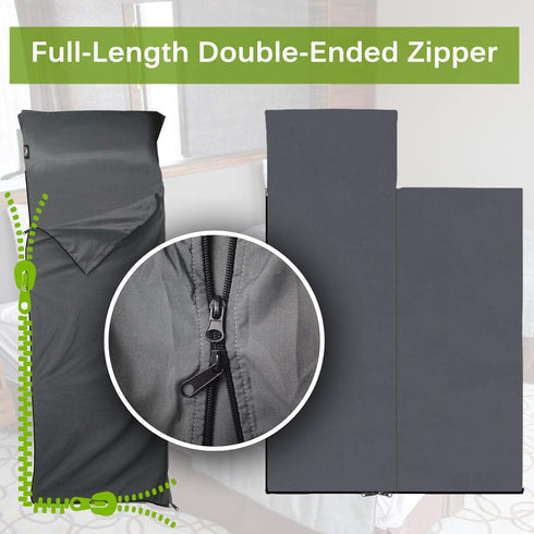 Frelaxy XL Sleeping Bag Liner, Travel Sheet & Camping Sheet for Backpacking, Hotel, and Hostels, Comfy Easy Care