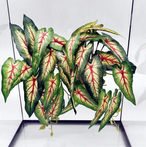 FLmoving Reptile Plants for Terrarium, Amphibian Habitat Decor Artificial Hanging Plants with Suction