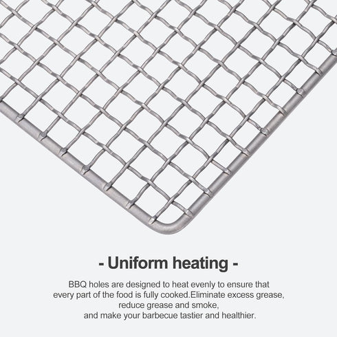 iBasingo Mini Outdoor Titanium Grill Mesh Net, Ultralight Baking Cooling Rack for Camping and Travel