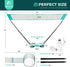 Set, 4 4 EasyGo Badminton with Net, Racket, Birdies, Portable Storage Box, for Backyards, Outdoor Games, Yard Games