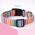 Faygarsle Dog Collar for Small Medium Large Dogs, Colorful Pinstripe Patterned Collars for Summer Spring Wedding, L