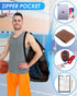 Heavy Duty Soccer Ball Net Bag, 100L Extra Large Capacity for 10-12 Balls, Drawstring Mesh Bag with Zipper Pocket