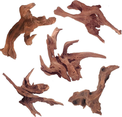 Natural Driftwood for Aquarium Decor, 5 Pieces 4-8" Assorted Branches Fish Tank Decorations