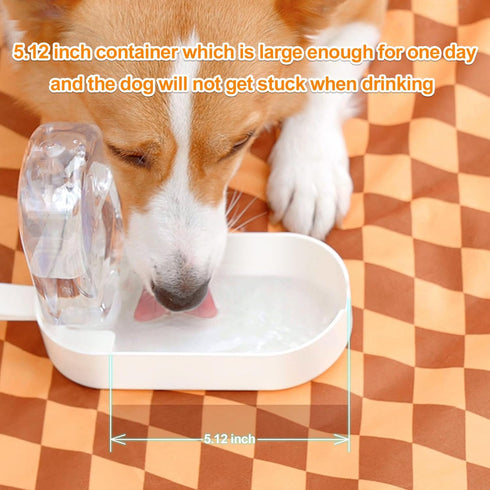 Dog Water Bottle and Bowl 2-in-1, Portable Pet Water Dispenser for Hiking, Travel, Large Enough for Dog Treats (Blue)